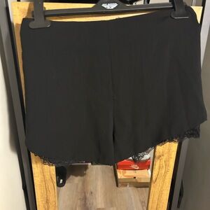 Charlotte Russe Black Shorts with Lace Detail